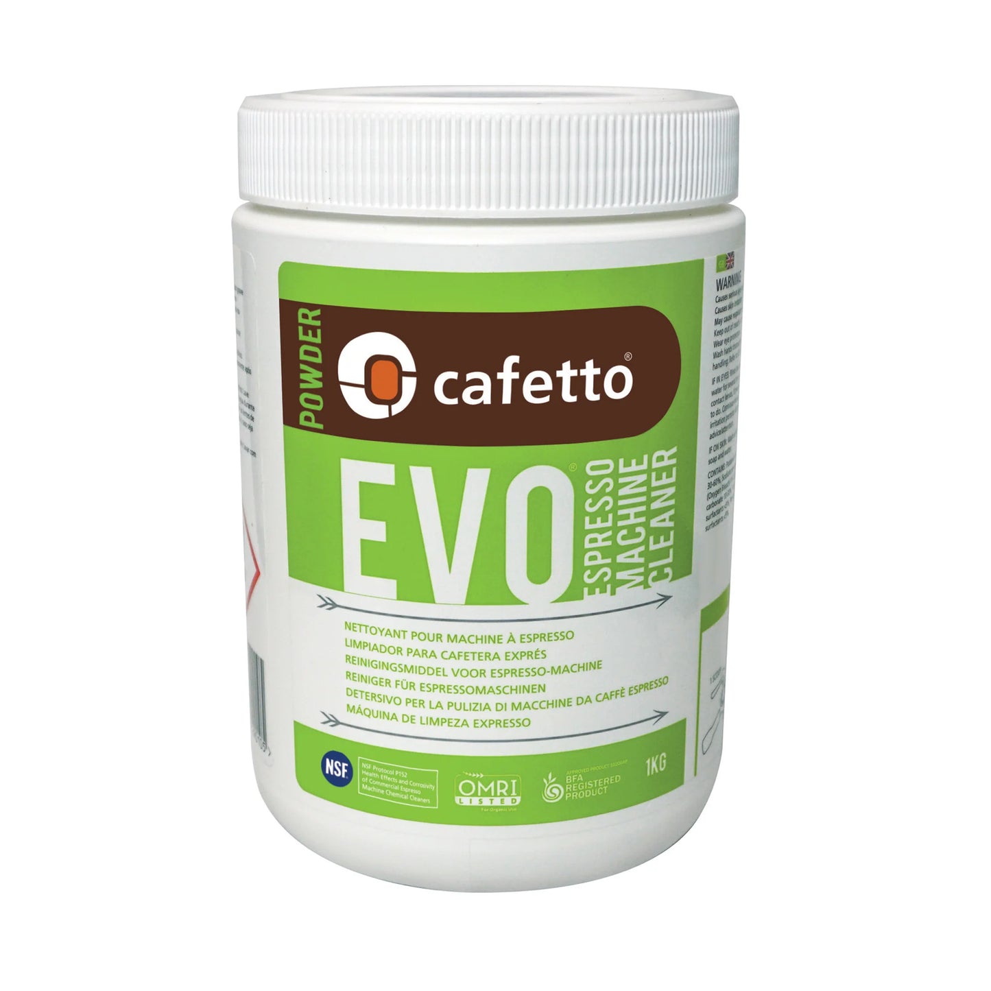 Cafetto EVO Rengöringspulver Espressomaskin Organisk 1kg